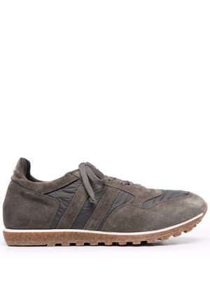 Alberto Fasciani baskets lacées à design à empiècements - Gris