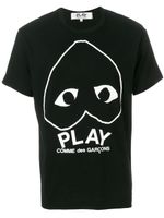 Comme Des Garçons Play t-shirt à logo imprimé devant - Noir - thumbnail