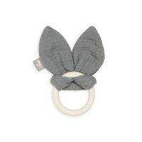 Jollein bijtring siliconen Bunny Ears Storm Grey Maat