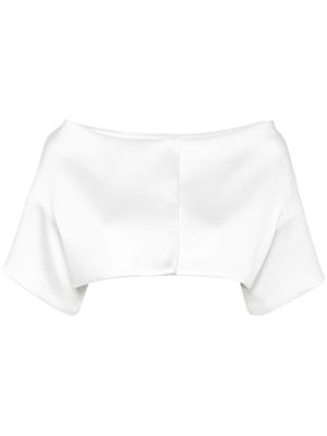 P.A.R.O.S.H. veste crop à épaules dénudées - Blanc