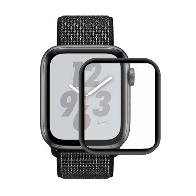 ENKAY Hat-Prins 3D volledig scherm galvaniseren PET gebogen warmte buigen HD Screen Protector voor Apple Watch serie 4 44mm (zwart)