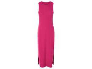 esmara Dames geribbelde jurk (L (44/46), Roze)