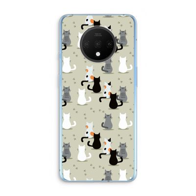 Katten: OnePlus 7T Transparant Hoesje