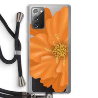 Orange Ellila flower: Samsung Galaxy Note 20 / Note 20 5G Transparant Hoesje met koord