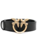 PINKO ceinture Love en cuir - Noir