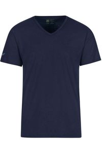 TRIGEMA Comfort Fit T-Shirt V-hals Marine, Effen