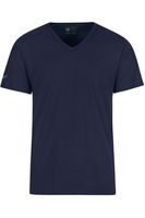 TRIGEMA Comfort Fit T-Shirt V-hals Marine, Effen - thumbnail