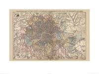 Kunstdruk Stanfords - Map of the County of London 1888 60x80cm