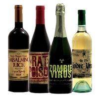 Fles stickers horror set van 8 stuks