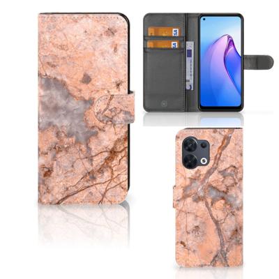 OPPO Reno8 | Bookcase | Marmer Oranje