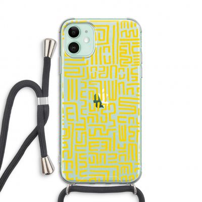 Majorelle Blue Print: iPhone 11 Transparant Hoesje met koord