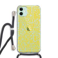 Majorelle Blue Print: iPhone 11 Transparant Hoesje met koord