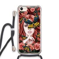 Lady Moth: iPhone 7 Transparant Hoesje met koord