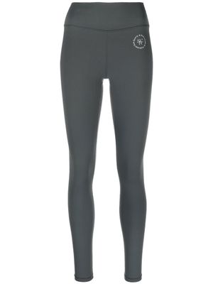 Sporty & Rich legging à logo imprimé - Gris