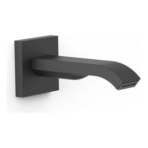 Tres Complementos inbouw uitloop waterval 16 cm messing zwart mat