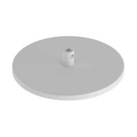 Plafondkap flush wit plat 1 uitgang 12.6 cm