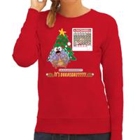Foute Kersttrui/sweater voor dames -doomsday - rood - kalkoen - kerstfeest Foute Kersttrui/sweater voor dames -doomsday - rood - kalkoen - kerstfeest