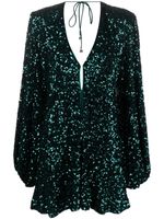 ROTATE BIRGER CHRISTENSEN robe courte brodée de sequins - Vert