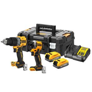 DeWALT DCK2050E2T Accu Combiset G3: Accu Klop-/Schroefboormachine DCD805 + Accu Slagschroevendraaier DCF850 18V XR 1.7Ah POWERSTACK in TSTAK