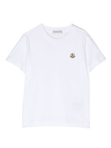 Moncler Enfant t-shirt à patch logo - Blanc