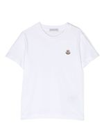 Moncler Enfant t-shirt à patch logo - Blanc