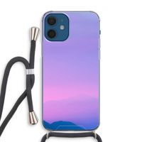 Sunset pastel: iPhone 12 Transparant Hoesje met koord