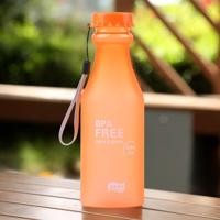 Fles van 550mL Frost lekvrije kunststof draagbare Soda verzegeld eenvoudige Student handige drank Bottle(Orange)