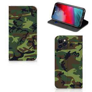 Apple iPhone 11 Pro Hoesje met Magneet Army Dark