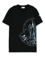 Moncler Enfant t-shirt à logo imprimé - Noir