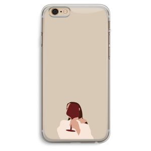I drink wine: iPhone 6 Plus / 6S Plus Transparant Hoesje