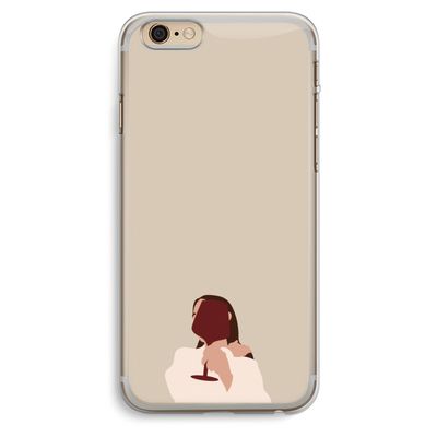 I drink wine: iPhone 6 Plus / 6S Plus Transparant Hoesje