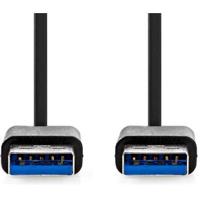 USB-Kabel | USB 3.2 Gen 1 | USB-A Male | USB-A Male | 5 Gbps | Vernikkeld | 1.00 m | Rond | PVC | Zw USB-Kabel | USB 3.2 Gen 1 | USB-A Male | USB-A Male | 5 Gbps | Vernikkeld | 1.00 m | Rond | PVC | Zw