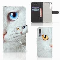 Huawei P20 Pro | Telefoonhoesje | Met pasjeshouder | Witte Kat