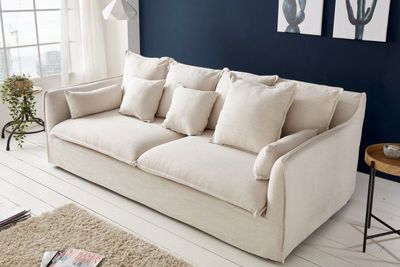 Bank 3-zits Heaven Natuur Linnen 202cm - 22689
