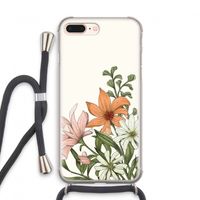 Floral bouquet: iPhone 8 Plus Transparant Hoesje met koord