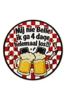 Embleem Applicatie Mij nie belle ik ga 4 dage helemaal los !!!