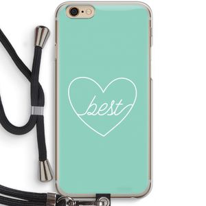 Best heart pastel: iPhone 6 / 6S Transparant Hoesje met koord
