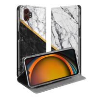 Stand Case Hoesje Samsung Galaxy Xcover 7 Pro Marble White Black