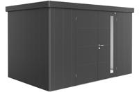 Biohort Metalen tuinhuis Neo - Dubbele deur - Donkergrijs - 2D (348x236 cm)- Plat dak- Metaal- Biohort