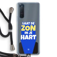 Laat de zon in je hart: Sony Xperia 5 II Transparant Hoesje met koord
