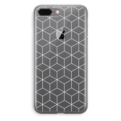 Zwart-witte kubussen: iPhone 8 Plus Transparant Hoesje