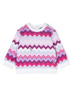 Missoni Kids sweat en coton à imprimé zig-zag - Blanc - thumbnail