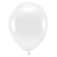 100x Milieuvriendelijke ballonnen wit 26 cm voor lucht of helium   - - thumbnail