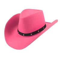 Boland Carnaval verkleed Cowboy hoed Billy Boy - roze - volwassenen - Western thema   -