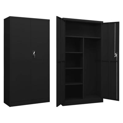 Lockerkast 90x40x180 cm staal zwart