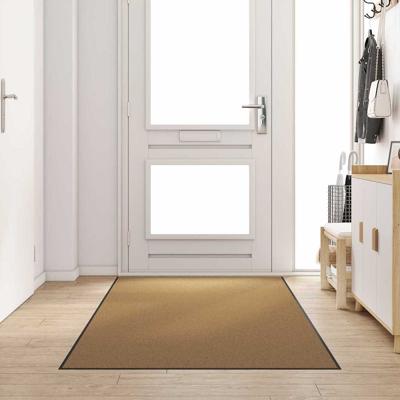 Deurmat Crème en Zwart 120 x 300 cm Polyamide en PVC