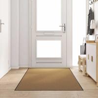 Deurmat Crème en Zwart 120 x 300 cm Polyamide en PVC