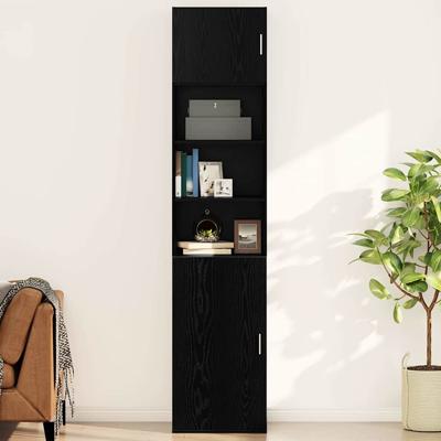 Wandkast Zwart eiken 50 x 42.5 x 40 cm Bewerkt hout