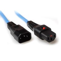 ACT AK5201 Netsnoer C13 IEC Lock | C14 | Blauw | 3 meter