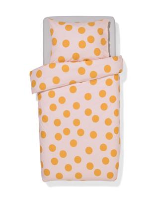 HEMA Dekbedovertrek 140x200/220cm Zacht Katoen Stippen Roze (lichtroze)